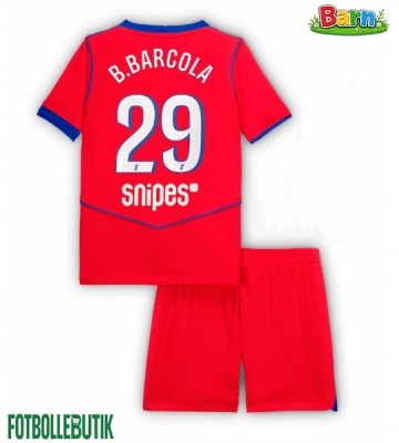 Paris Saint-Germain Bradley Barcola #29 Tredjeställ Barn 2025-26 Kortärmad (+ Korta byxor)